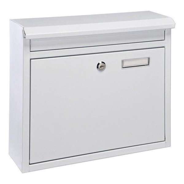Witte brievenbus ijzer met slot - 36 x 12 x 32 cm - Postbus - Woonaccessoires Witte brievenbus ijzer met slot - 36 x 12 x 32 cm - Postbus - Woonaccessoires