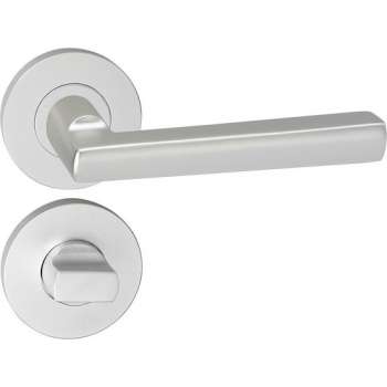 Impresso Leeds Deurklink – Deurbeslag – Rond – Rozet met Toiletsluiting – Aluminium