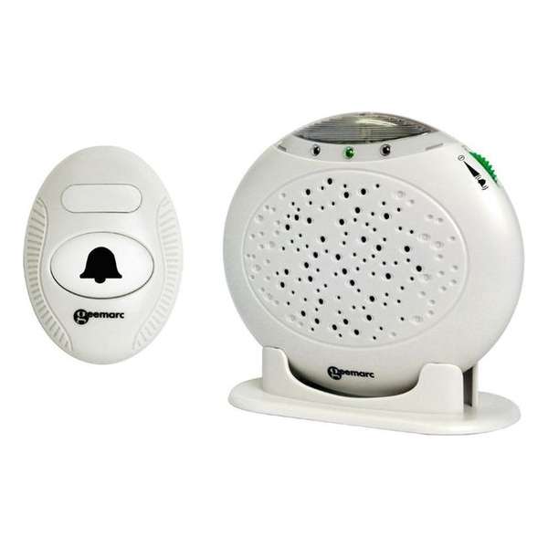 GEEMARC AMPLICALL-16 Draadloze LUIDE DEURBEL met FLITSLICHT