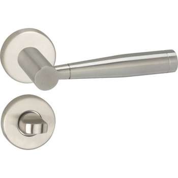 Impresso Retford Deurklink – Deurbeslag – Rond – Rozet met Toiletsluiting – Zilver