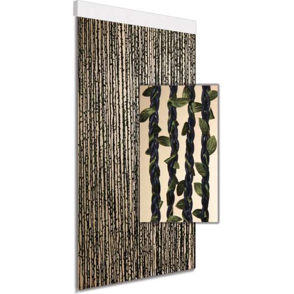 Vliegengordijn/deurgordijn decoratief blauw/groen 100x220 Vliegengordijn/deurgordijn decoratief blauw/groen 100x220