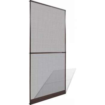 Hordeur met scharnieren bruin 100 x 215 cm