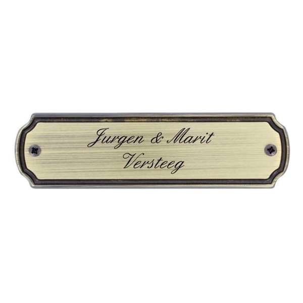 Brons naambord 155 x 42 mm Brons naambord 155 x 42 mm