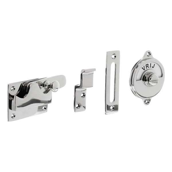 Intersteel WC-overslag vlak vrij/bezet chroom Intersteel WC-overslag vlak vrij/bezet chroom