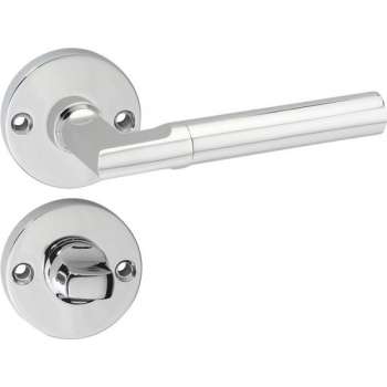 Impresso Galway Deurklink – Deurbeslag – Rond – Rozet met Toiletsluiting – Chroom