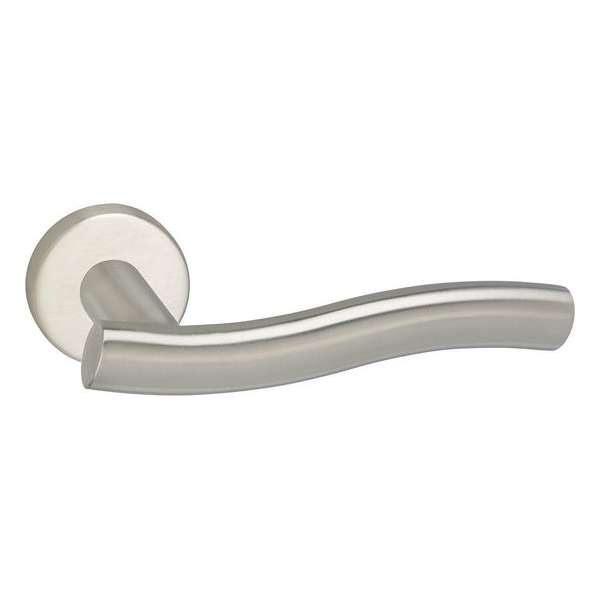 Impresso Chester Deurklink – Deurbeslag – Rond – Rozet – Zilver Impresso Chester Deurklink – Deurbeslag – Rond – Rozet – Zilver