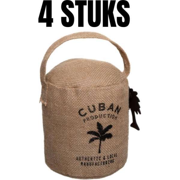 Vintage loft Bedrukte Jute Deurstopper 15 x 17 cm Set van 4 Stuks Vintage loft Bedrukte Jute Deurstopper 15 x 17 cm Set van 4 Stuks