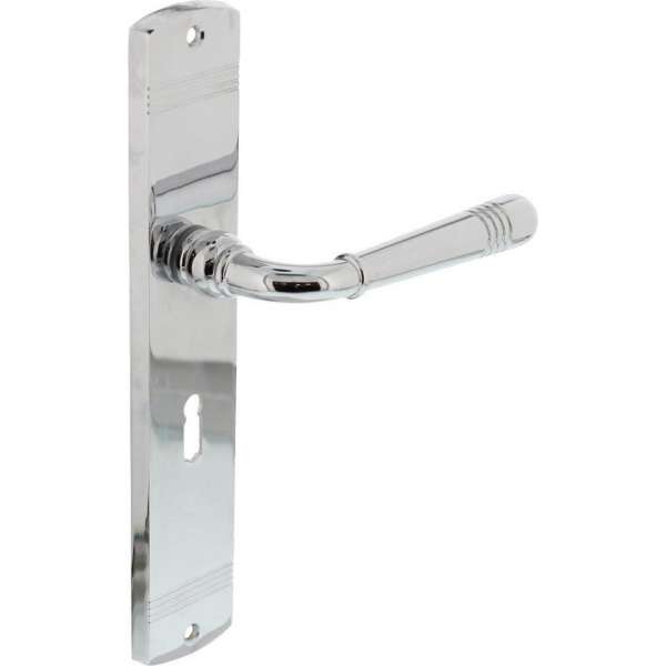 Intersteel Deurkruk Emily op schild sleutelgat 56 mm chroom Intersteel Deurkruk Emily op schild sleutelgat 56 mm chroom