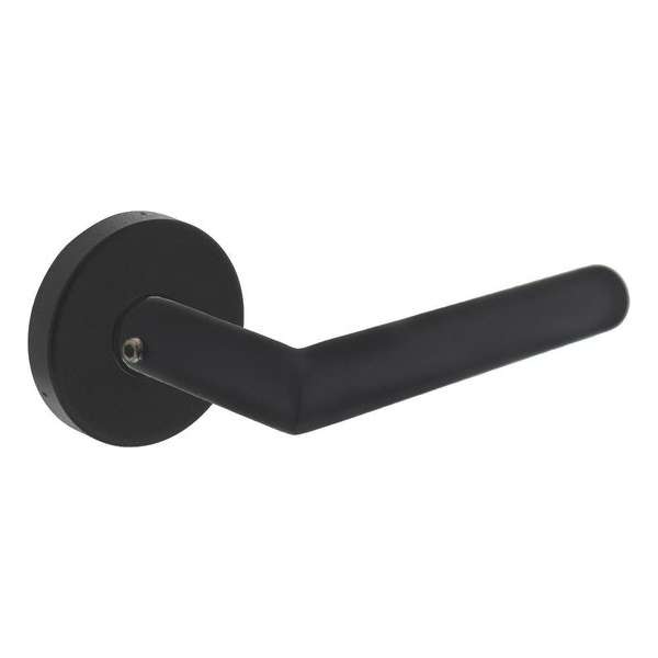 Intersteel Deurkruk Jura op ronde massieve rozet ø53x10 mm rvs zwart achterdeurbeslag Intersteel Deurkruk Jura op ronde massieve rozet ø53x10 mm rvs zwart achterdeurbeslag