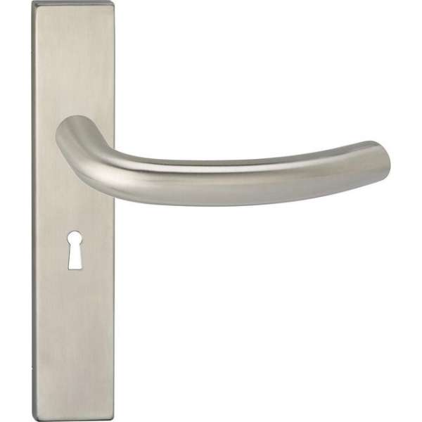 Impresso Preston Deurklink – Deurbeslag – Vierkant – Deurschild met Sleutelgat – Zilver Impresso Preston Deurklink – Deurbeslag – Vierkant – Deurschild met Sleutelgat – Zilver