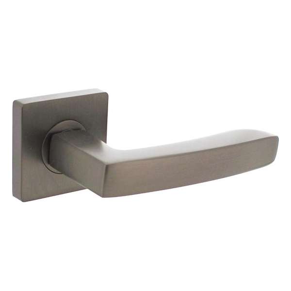 Intersteel Deurkruk Minos op vierkante rozet 55x55x10 mm antracietgrijs Intersteel Deurkruk Minos op vierkante rozet 55x55x10 mm antracietgrijs