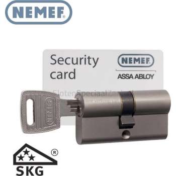 Nemef Veiligheidscilinder Dubbel 142/9 blis