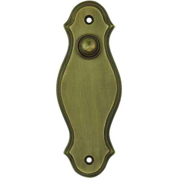 Beldrukker deurbel schild oud messing Alsfeld - 133 mm Beldrukker deurbel schild oud messing Alsfeld - 133 mm