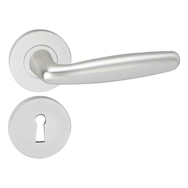 Impresso Cambridge Deurklink – Deurbeslag – Rond – Rozet met Sleutelgat – Zilver Impresso Cambridge Deurklink – Deurbeslag – Rond – Rozet met Sleutelgat – Zilver