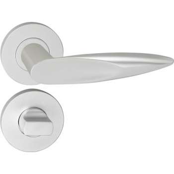 Impresso Sutton Deurklink – Deurbeslag – Rond – Rozet met Toiletsluiting – Aluminium