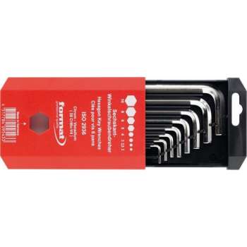 Haakse schroevendraaierset CV-staal DIN 911 2-10mm 10-delig FORMAT