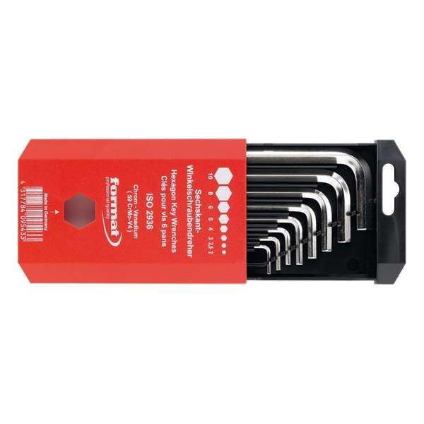 Haakse schroevendraaierset CV-staal DIN 911 2-10mm 10-delig FORMAT Haakse schroevendraaierset CV-staal DIN 911 2-10mm 10-delig FORMAT