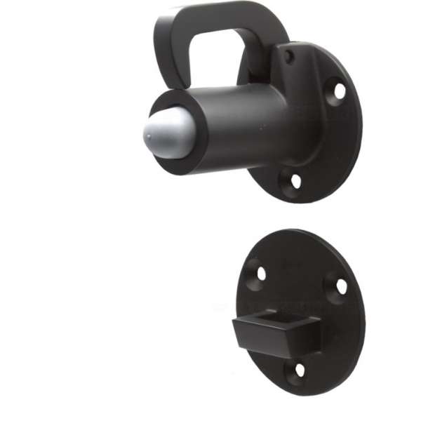 Deurvastzetter - met valhaak - 72mm - Mat zwart - S&B - 251201.00 Deurvastzetter - met valhaak - 72mm - Mat zwart - S&B - 251201.00