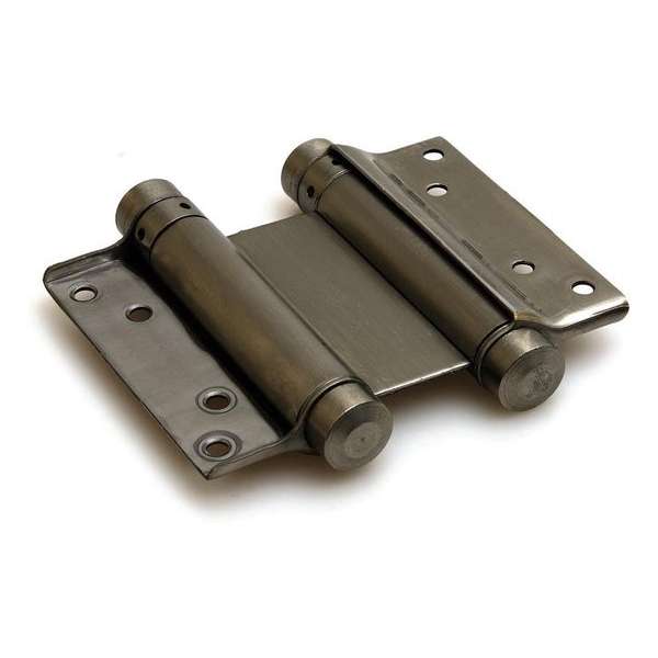 DX Deurveerscharnier Dubbel 100mm vernikkeld DX Deurveerscharnier Dubbel 100mm vernikkeld
