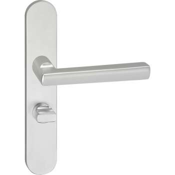 Impresso Leeds Deurklink – Deurbeslag – Ovaal – Deurschild met Toiletsluiting – Aluminium