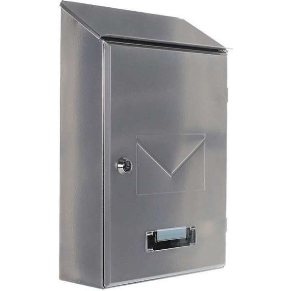 Rottner Brievenbus Pisa Zilver - 30x23,5x9,5cm Rottner Brievenbus Pisa Zilver - 30x23,5x9,5cm