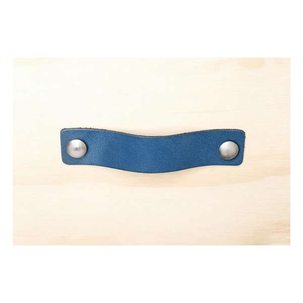 Leren handgreep Petrol L 15x3 cm SET van 6 STUKS Leren handgreep Petrol L 15x3 cm SET van 6 STUKS