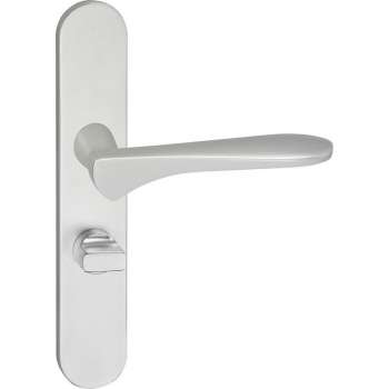 Impresso Watford Deurklink – Deurbeslag – Ovaal – Deurschild met Toiletsluiting – Aluminium
