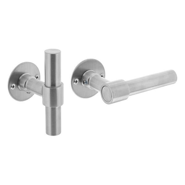 Intersteel Deurkruk L/T-model met rozet 2 mm rvs geborsteld Intersteel Deurkruk L/T-model met rozet 2 mm rvs geborsteld