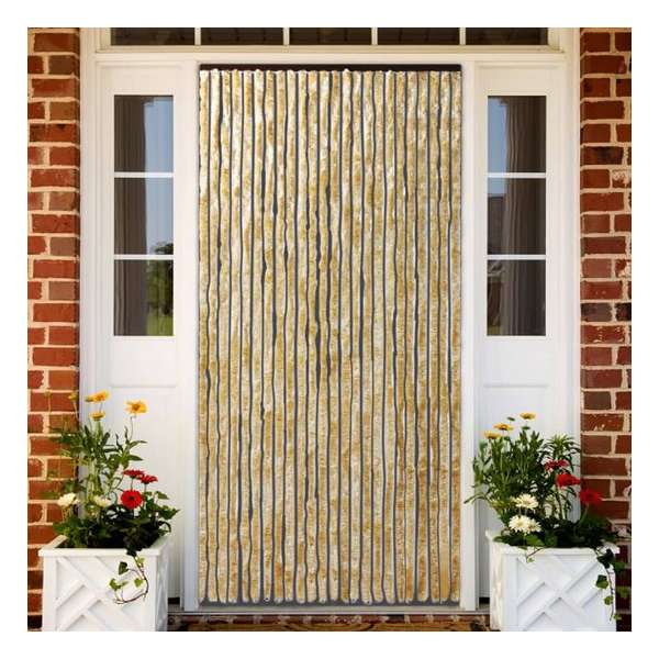 vidaXL Vliegengordijn 100x220 cm chenille beige