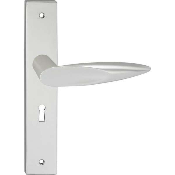 Impresso Sutton Deurklink – Deurbeslag – Vierkant – Deurschild met Schroeven en Sleutelgat – Aluminium Impresso Sutton Deurklink – Deurbeslag – Vierkant – Deurschild met Schroeven en Sleutelgat – Aluminium