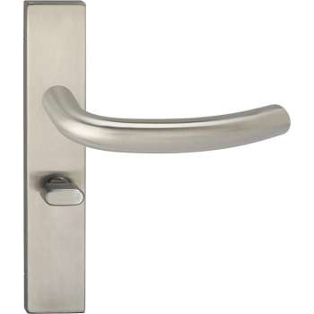 Impresso Preston Deurklink – Deurbeslag – Vierkant – Deurschild met Toiletsluiting – Zilver