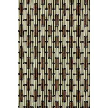 Sun-arts Vliegengordijn Tropical Hulzen 120 Cm Pvc Wit/bruin