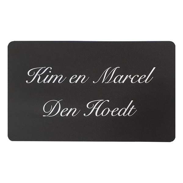 zwart naambordje voordeur - zwart naamplaatje voordeur 20x12cm zwart naambordje voordeur - zwart naamplaatje voordeur 20x12cm