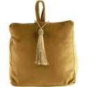 Set van 2x stuks fluwelen deurstoppers koperkleurig 17 x 10 x 18 cm - Deurstopperss