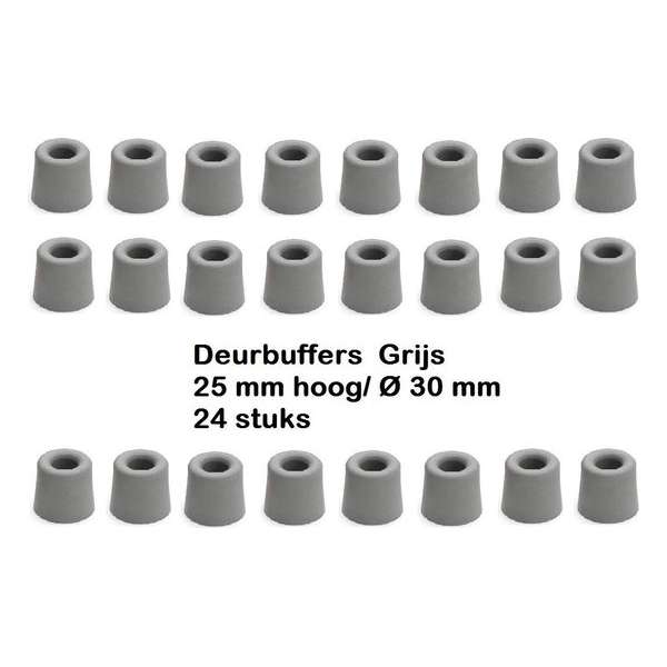 Deurbuffer Stootbuffer Ø 30 x 25mm Rubber Grijs Deurbuffer Stootbuffer Ø 30 x 25mm Rubber Grijs