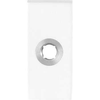 Rozet 70x32x10mm wit linksdraaiend
