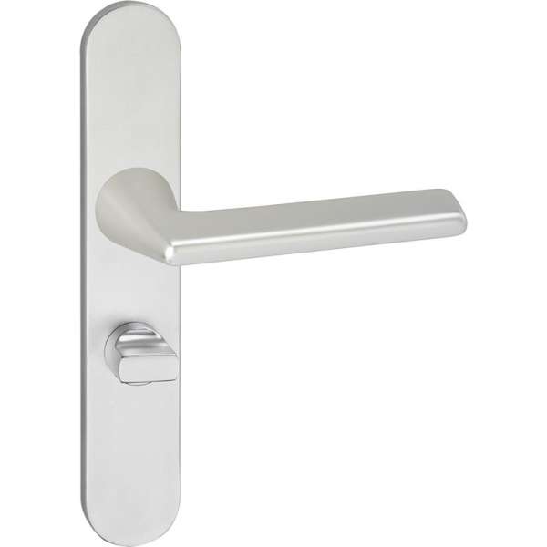 Impresso Bristol Deurklink – Deurbeslag – Ovaal – Deurschild met Toiletsluiting – Zilver Impresso Bristol Deurklink – Deurbeslag – Ovaal – Deurschild met Toiletsluiting – Zilver