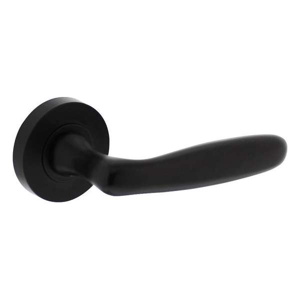 Intersteel Deurkruk Bjorn op rozet Ø53X8 mm mat zwart Intersteel Deurkruk Bjorn op rozet Ø53X8 mm mat zwart