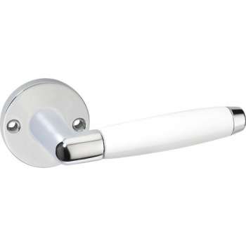 Impresso Durban Deurklink – Deurbeslag – Rond – Rozet – Deurkruk Wit – Chroom