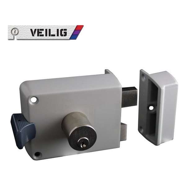 S2 oplegvoordeurslot 50-60 mm verstelbaar rechts SKG** grijs S2 oplegvoordeurslot 50-60 mm verstelbaar rechts SKG** grijs