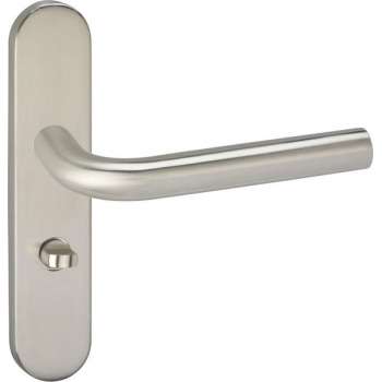 Impresso Dursley Deurklink – Deurbeslag – Ovaal – Deurschild met Toiletsluiting – Zilver