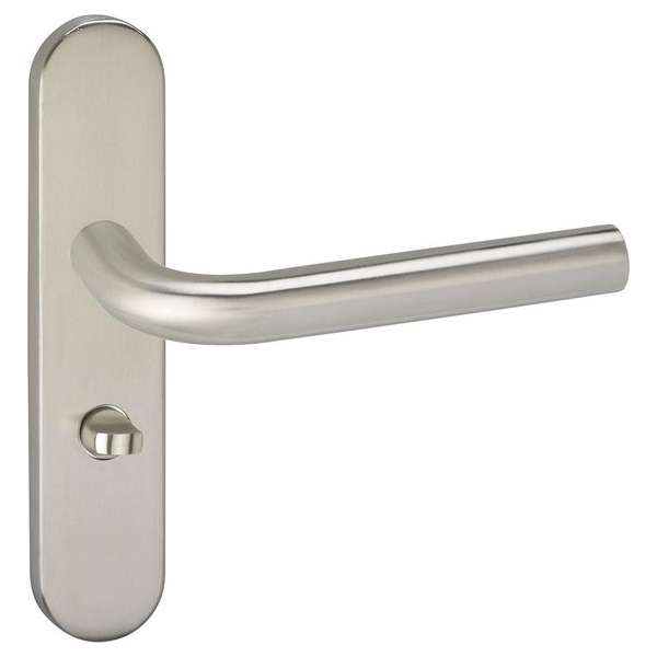 Impresso Dursley Deurklink – Deurbeslag – Ovaal – Deurschild met Toiletsluiting – Zilver Impresso Dursley Deurklink – Deurbeslag – Ovaal – Deurschild met Toiletsluiting – Zilver