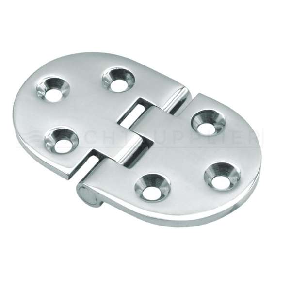 Tafelbladscharnier - 50x30x2mm - Knoop onder - Messing gepolijst chroom Tafelbladscharnier - 50x30x2mm - Knoop onder - Messing gepolijst chroom