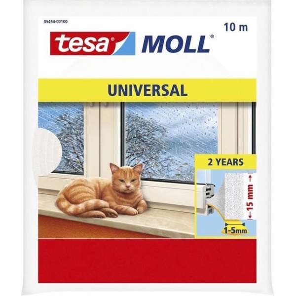 4x Tesa zelfklevende tochtstrip wit 10 mtr x 15 mm 4x Tesa zelfklevende tochtstrip wit 10 mtr x 15 mm