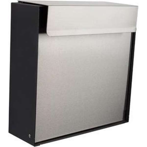 MAILBOX - PALERMO - INOX EN MAT ZWART MAILBOX - PALERMO - INOX EN MAT ZWART