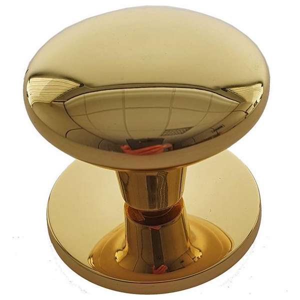 Voordeurknop rond messing Voordeurknop rond messing