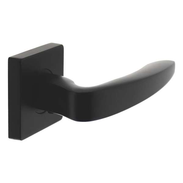 Intersteel Deurkruk Zeus op vierkant rozet mat zwart Intersteel Deurkruk Zeus op vierkant rozet mat zwart