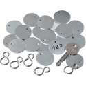 Indentificatieplaatjes, blanco, glad, aluminium, 100/VE