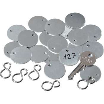 Indentificatieplaatjes, blanco, glad, aluminium, 100/VE