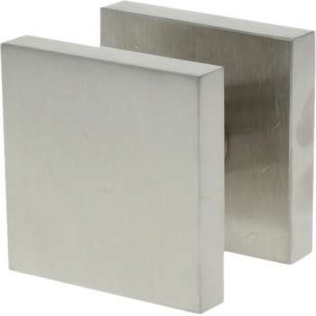 Impresso Voordeurknop Vierkant 60Mm Rozet Massief Rvs